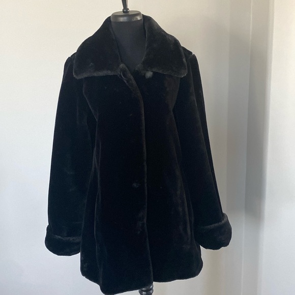 dennis basso Jackets & Blazers - NEW Dennis Basso Faux Sheared Mink Fur Coat